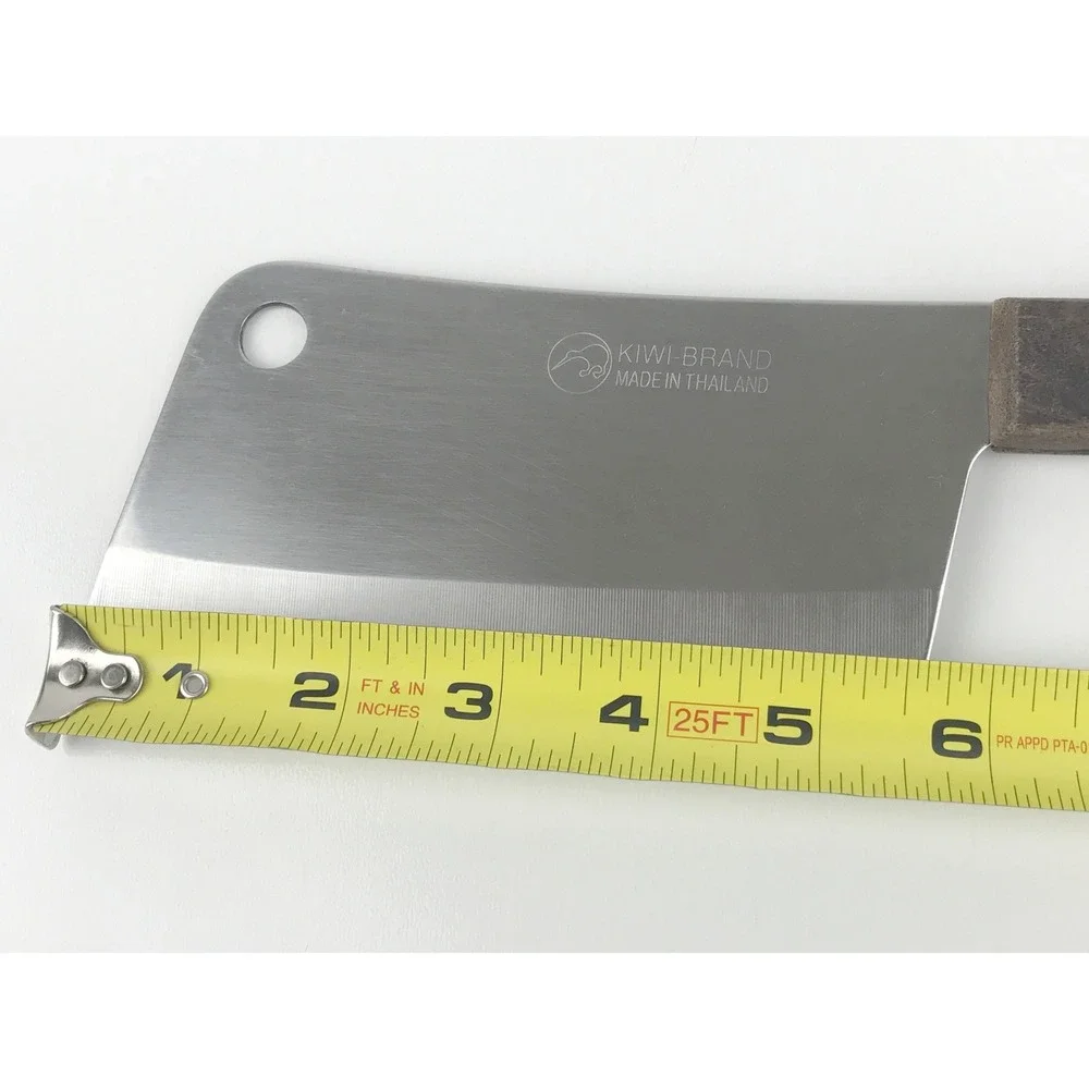 Kiwi‎ Brand Mini Cleaver Knife Chopper Thai Made Stainless Steel Wood Handle